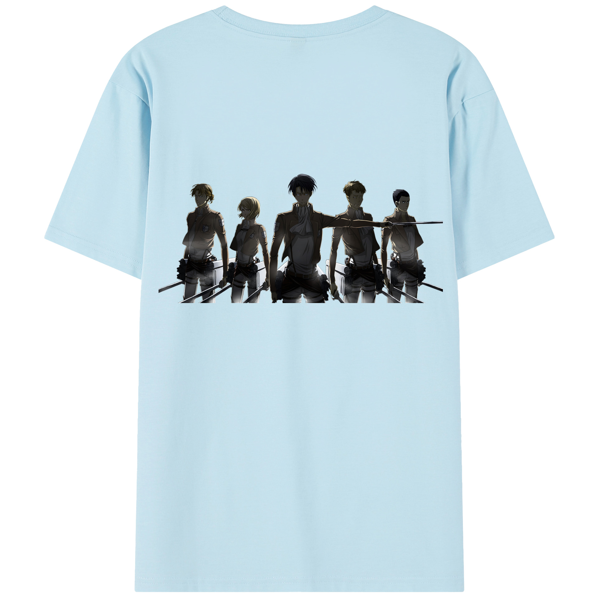 （画像用） 進撃の巨人 Attack on Titan 綿100％半袖Tシャツ（背面プリント）